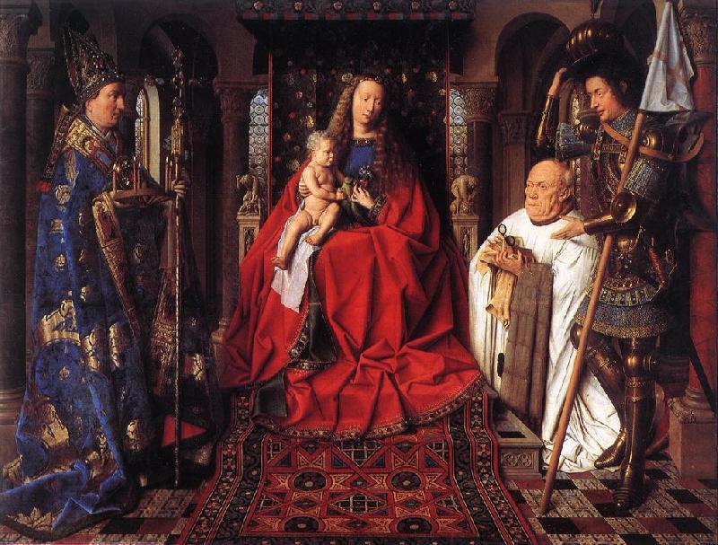 EYCK, Jan van The Madonna with Canon van der Paele  df China oil painting art